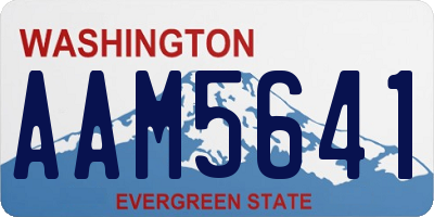 WA license plate AAM5641