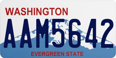 WA license plate AAM5642