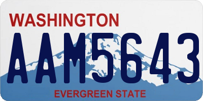 WA license plate AAM5643