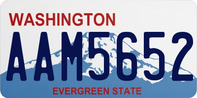WA license plate AAM5652