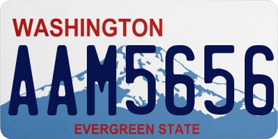 WA license plate AAM5656