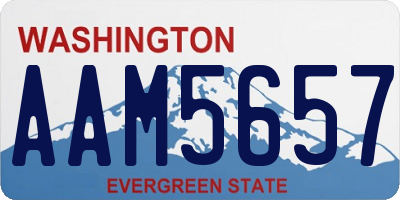 WA license plate AAM5657