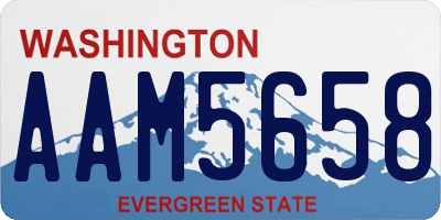 WA license plate AAM5658
