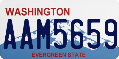 WA license plate AAM5659