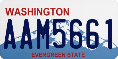WA license plate AAM5661