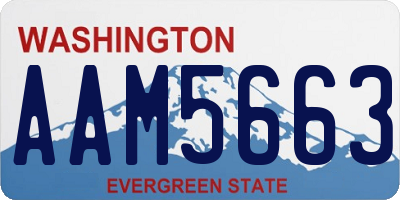 WA license plate AAM5663