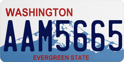 WA license plate AAM5665