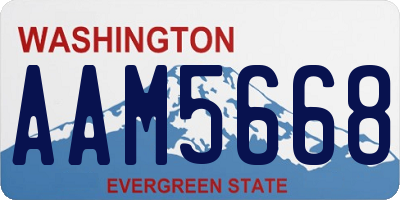 WA license plate AAM5668