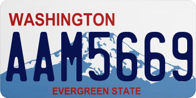WA license plate AAM5669