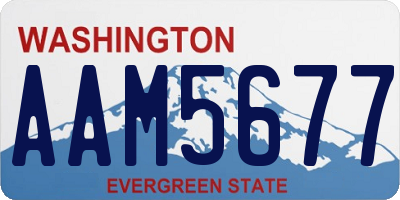 WA license plate AAM5677