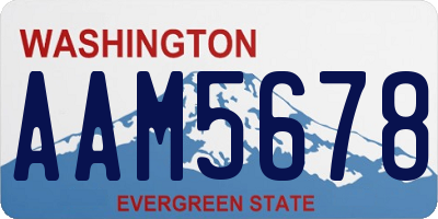 WA license plate AAM5678