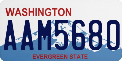 WA license plate AAM5680