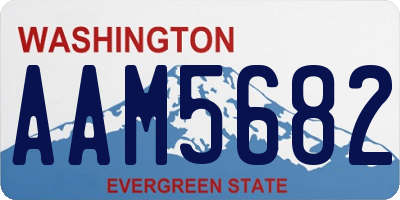 WA license plate AAM5682