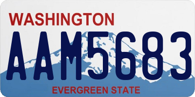 WA license plate AAM5683