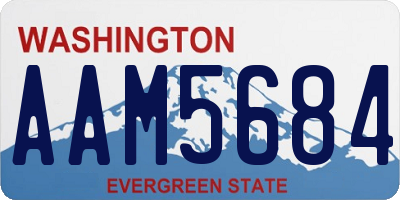 WA license plate AAM5684