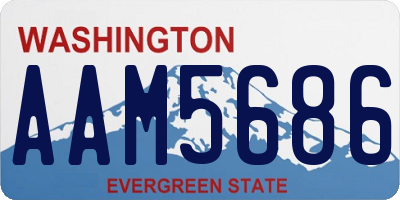 WA license plate AAM5686