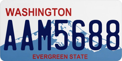 WA license plate AAM5688