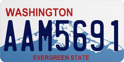 WA license plate AAM5691