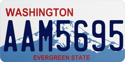 WA license plate AAM5695