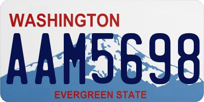 WA license plate AAM5698