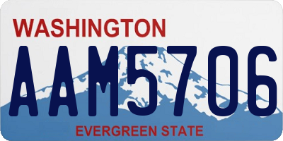WA license plate AAM5706