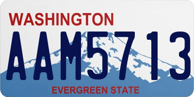 WA license plate AAM5713