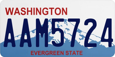 WA license plate AAM5724