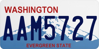 WA license plate AAM5727