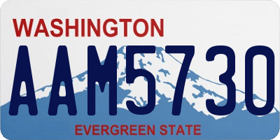 WA license plate AAM5730