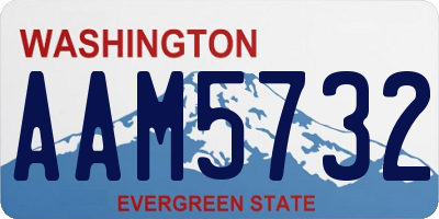 WA license plate AAM5732