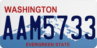 WA license plate AAM5733