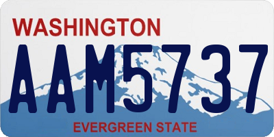 WA license plate AAM5737