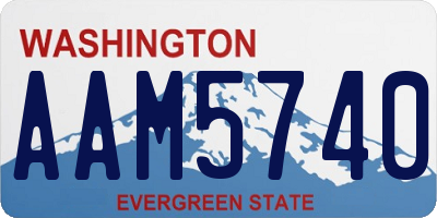 WA license plate AAM5740