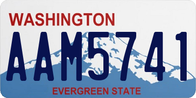WA license plate AAM5741