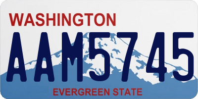WA license plate AAM5745