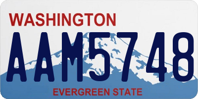 WA license plate AAM5748