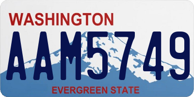 WA license plate AAM5749