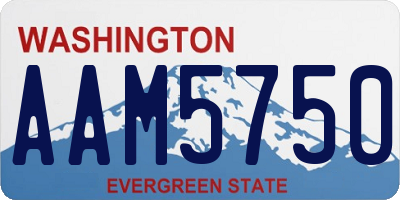 WA license plate AAM5750