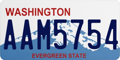 WA license plate AAM5754