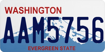 WA license plate AAM5756
