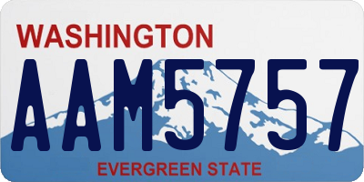 WA license plate AAM5757