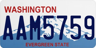 WA license plate AAM5759