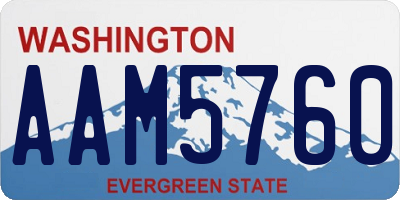 WA license plate AAM5760