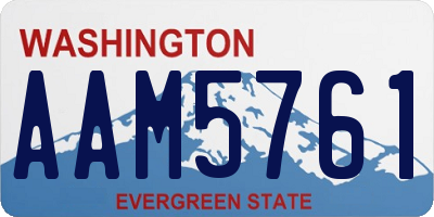 WA license plate AAM5761
