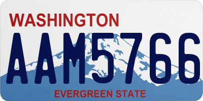 WA license plate AAM5766