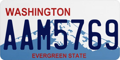 WA license plate AAM5769