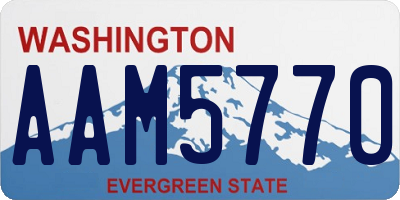 WA license plate AAM5770