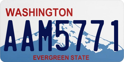 WA license plate AAM5771
