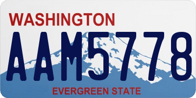 WA license plate AAM5778