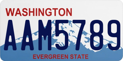 WA license plate AAM5789
